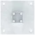 vidaXL Post Bases Square 12 kosov Silver 51x51 mm Pocinkano jeklo