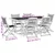 7-dijelni vrtni blagovaonski set 180x90x75 cm bagremovog drva