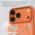 Lanxingxiansheng Maska za mobilni telefon IPhone 17 Pro, Providno-narandžasta