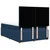 Vidaxl Box spring postelja z vzmetnico modra 140x200 cm blago