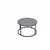 Hanah Home Royal klub sto O 75 cm, crna / providno staklo