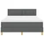 Vidaxl LED Box Spring Postelja Temno siva 140 x 200 cm blago
