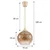 Brilagi - LED luster na sajli R GLASS 1xE27/60W/230V prečnik 18 cm bež/dimljeno-braon