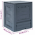 vidaXL Vrtni kompostnik 60x60x73 cm 260 L siv