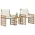 Set vanjskog namještaja 3 pcs Prirodna i krema bijela