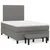 Vidaxl Box spring postelja z vzmetnico temno siva 120x190 cm blago