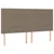 Vidaxl LED posteljno vzglavje taupe 180x5x118/128 cm blago