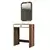 Hanah Home Sto za šminkanje Lizbon Mirror, 70x40x84.7 cm, Orah-beli