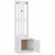 Drvo za dvoranu SANDNES bijelo 45x40x159,5 cm puno drvo bor