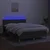 Vidaxl Box spring postelja z vzmetnico LED temno siva 140x200 cm blago
