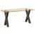 Noge za blagovaonski stol u obliku slova X, 2 kom, prirodni čelik, 50 x (72-73) cm, čelik