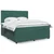 Vidaxl Box spring postelja z vzmetnico temno zelena 200x200 cm žamet