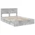 Krevet s od storage s uzglavljem Betonski sivi 150 x 200 cm