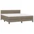 Vidaxl Box spring postelja z vzmetnico taupe 160x200 cm blago