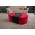 ATELIER DEL SOFA Tabure Alya Puf Red Black