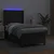 Vidaxl Box spring postelja z vzmetnico LED črna 80x200 cm umetno usnje