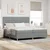 Vidaxl LED Box Spring Postelja Svetlo siva 200 x 200 cm blago