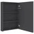 LED kupaonski ormarić s ogledalom sjajni sivi 50 x 13 x 70 cm