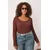 Trendyol Curve Ženska bluza Tbbaw26Af00034, Braon
