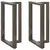 Noge za barski stol T-oblika 2 kom Crne 60x35x(90-91) cm Čelik
