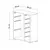 HANAH HOME Višenamenska polica Zen 2D2K6U White Grey Blue