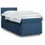 Vidaxl Box spring postelja z vzmetnico modra 90x200 cm blago