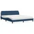 Vidaxl Postelja z vzmetnico Dover modra 180x200 cm blago