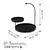 WALLXPERT Stona dekoracija Knidos Black