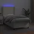 Vidaxl Box spring postelja z vzmetnico LED krem 100x200cm umetno usnje