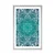 Plakat s paspartujem modro bela rozeta - 30x45 white