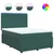 vidaXL Box spring postelja z vzmetnico temno zelen 140x190 cm žamet