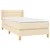 Vidaxl Box spring postelja z vzmetnico krem 80x200 cm blago