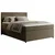 MID.YOU BOXSPRING POSTELJA 140 cm x 200 cm , tekstil, leseni material peščene barve
