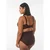 Swim by Zizzi Bikini hlačke Basic temno rjava