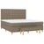 Vidaxl Box spring postelja z vzmetnico taupe 180x200 cm blago