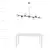 Luster na sajli ROSSI 8xE14/10W/230V crna/prozirna