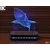 Black Cut 3D Lampa Ajkula, Roze
