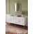 Hanah Home komoda Ilay 180, 180 cm, bela / srebrna