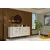 Hanah Home Konzola Line KB150, 150x75x35 cm, Belo-srebrne boje