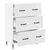 Ormar s ladicama Bijela visokog sjaja 66 x 34,5 x 89,5 cm
