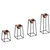 Aberto Design Set dekorativnih saksija GED-018-B, 17x30 cm, Crno-terakota