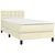 Krevet box spring s madracem LED krem 80x200 cm od umjetne kože