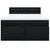 Vidaxl Box spring posteljni z vzmetnico črn 140x190 cm blago