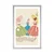 Plakat s paspartujem retro dame z dežniki - 60x90 white