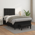 vidaXL Boxspring postelja z vzmetnico črna 120x190 cm umetno usnje