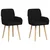 Trpezarijske stolice 2 pcs Tkanina Crna 56,5 x 50 x 87,5 cm