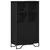 Visoka komoda crna 79,5 x 35,5 x 137,5 cm od konstruiranog drva
