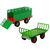 slomart LEAN TOYS Traktor z dvema vrstama prikolic