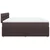 Vidaxl Box spring postelja z vzmetnico temno rjava 180x200 cm blago
