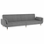 Dvosjed na razvlačenje s dva jastuka svjetlosivi baršunasti